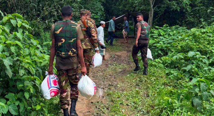 বন্যা মোকাবেলায় ৭ উপজেলায় সেনাবাহিনী মোতায়েন